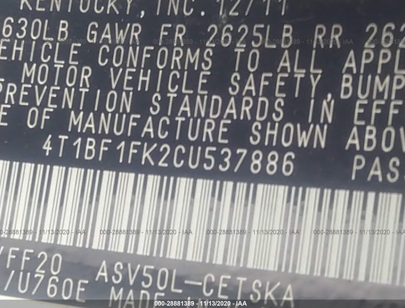 4T1BF1FK2CU537886