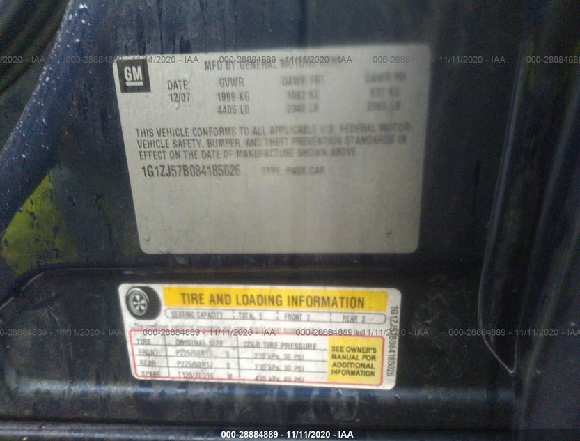 1G1ZJ57B084185026