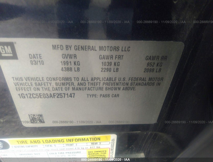 1G1ZC5E03AF257147