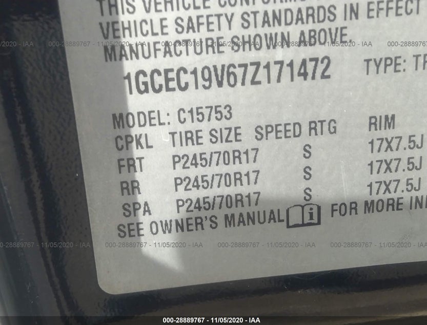 1GCEC19V67Z171472