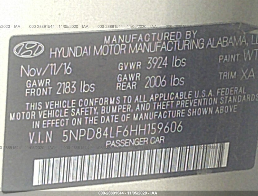 5NPD84LF6HH159606