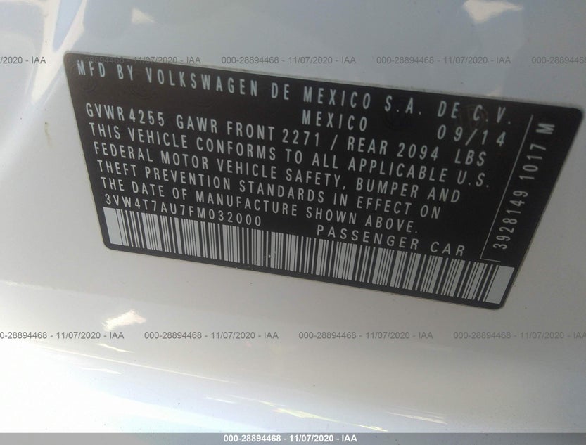3VW4T7AU7FM032000