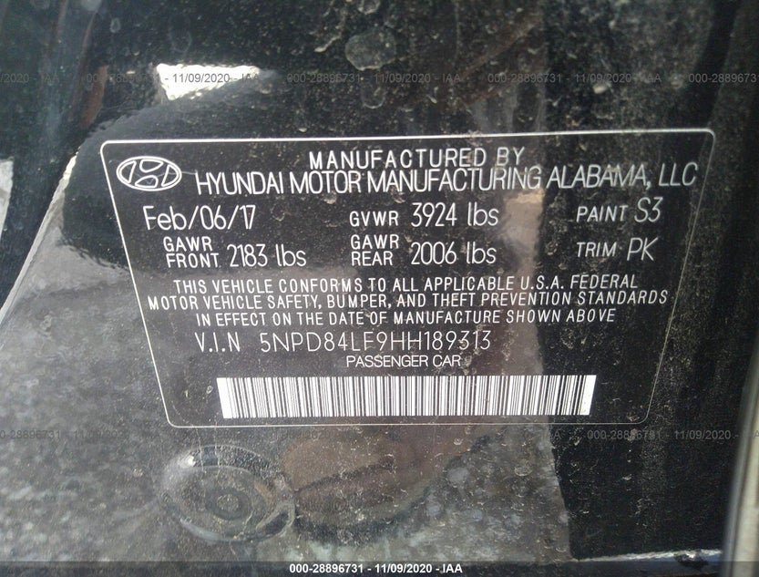 5NPD84LF9HH189313