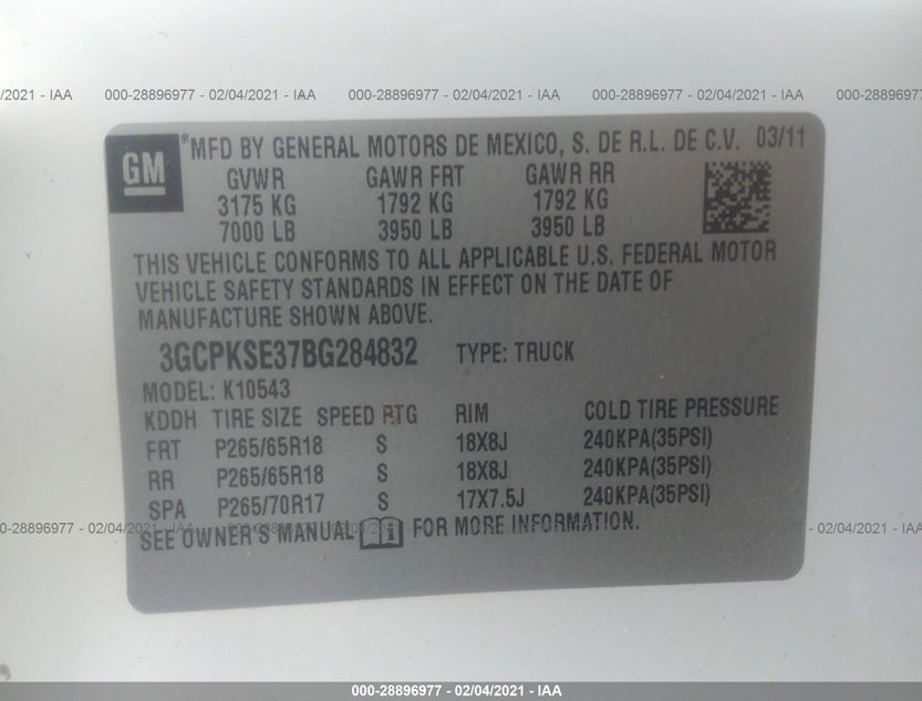 3GCPKSE37BG284832