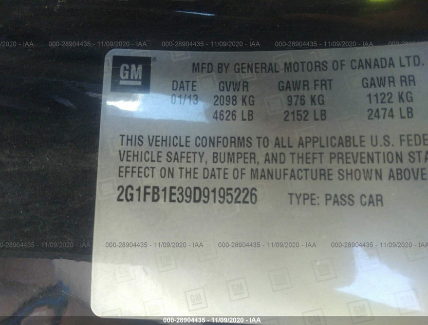 2G1FB1E39D9195226