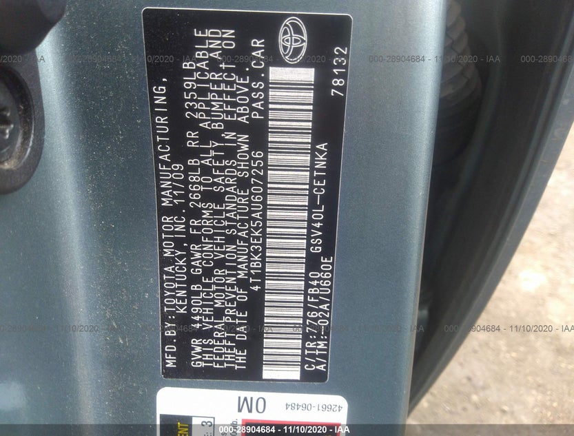 4T1BK3EK5AU607256