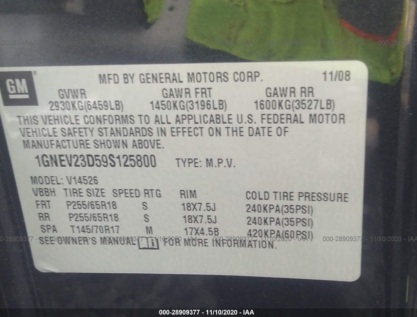 1GNEV23D59S125800
