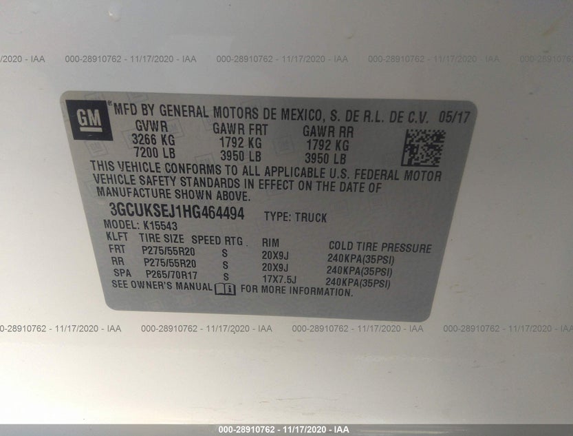 3GCUKSEJ1HG464494