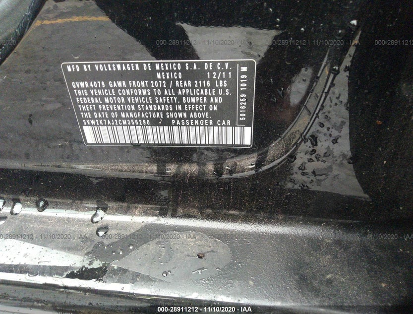 3VW2K7AJ2CM356290