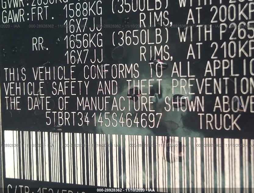 5TBRT34145S464697