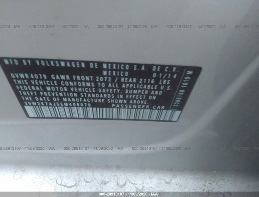 3VW2K7AJ5EM405078