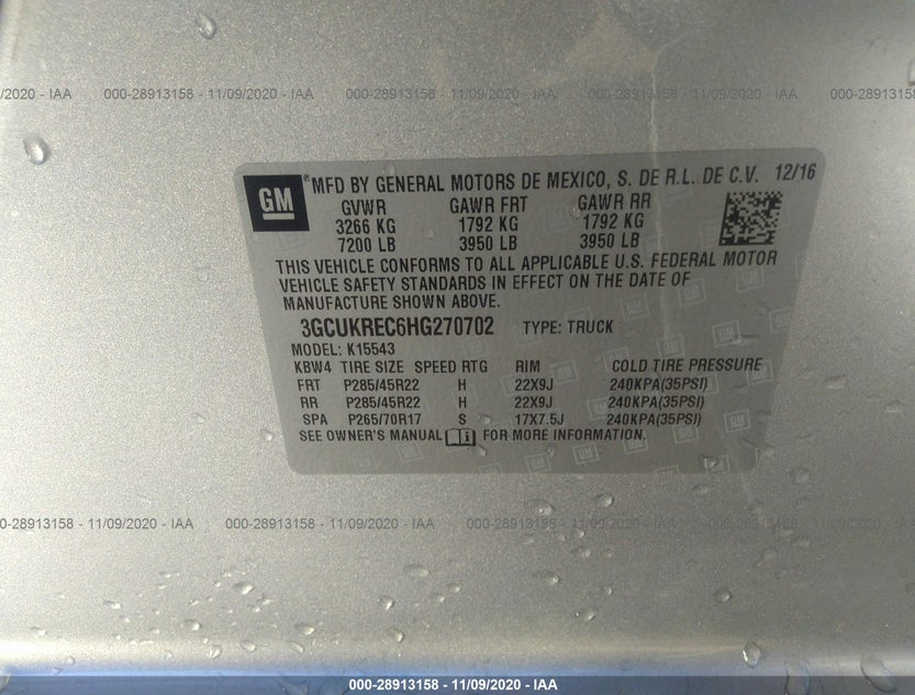 3GCUKREC6HG270702