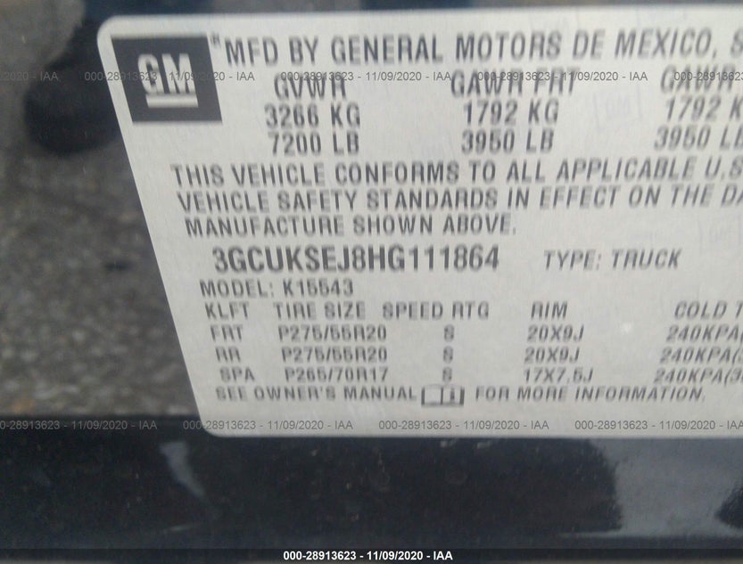 3GCUKSEJ8HG111864
