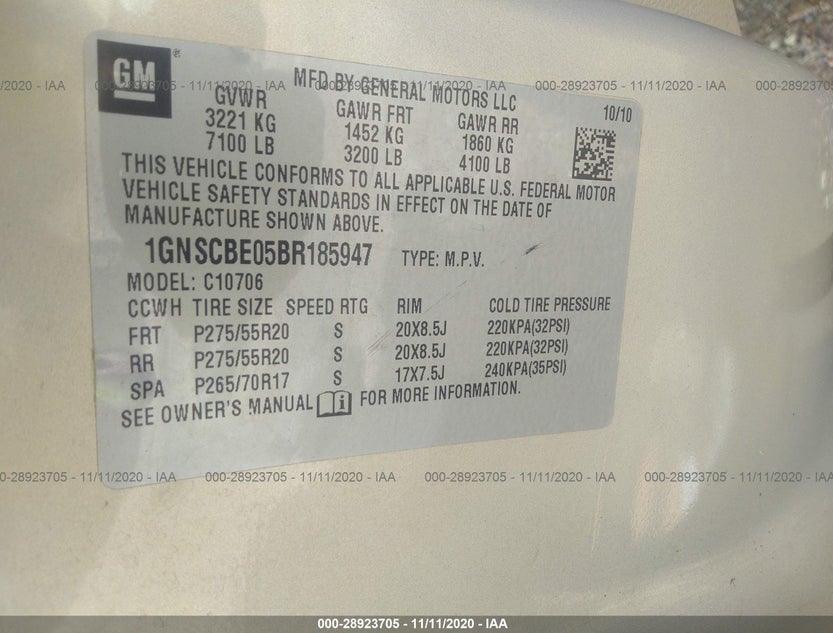 1GNSCBE05BR185947