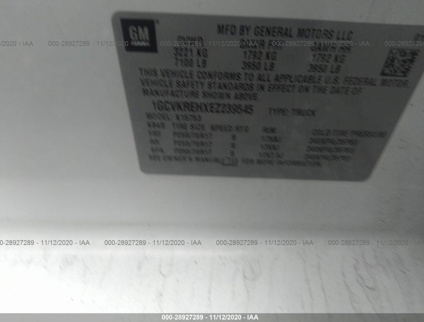 1GCVKREHXEZ239545