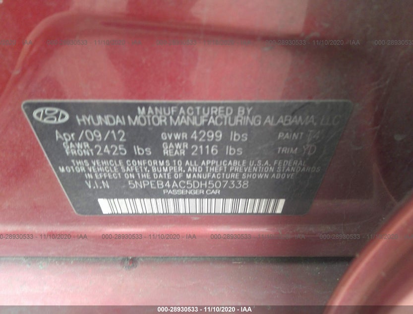 5NPEB4AC5DH507338