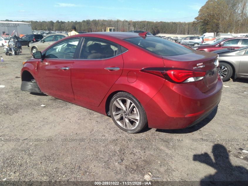 2014 Hyundai Elantra Limited VIN: 5NPDH4AE3EH482971 Lot: 28931022