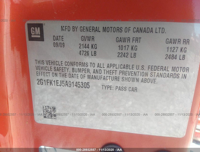 2G1FK1EJ5A9145305