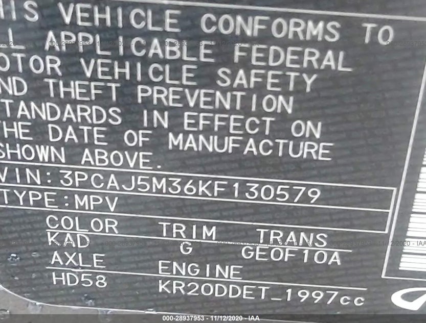 3PCAJ5M36KF130579
