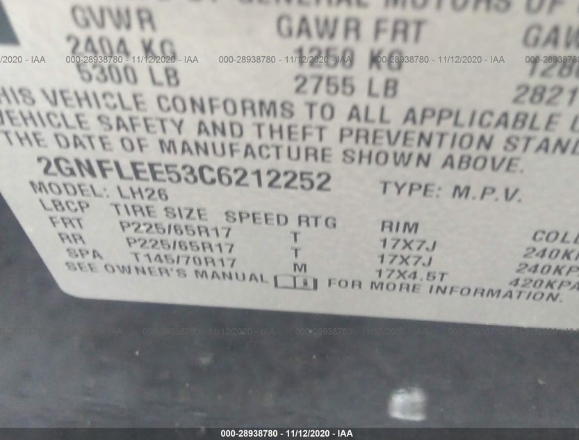 2GNFLEE53C6212252