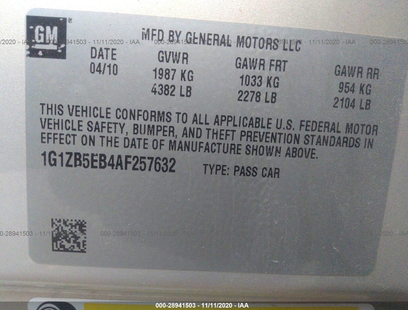 1G1ZB5EB4AF257632