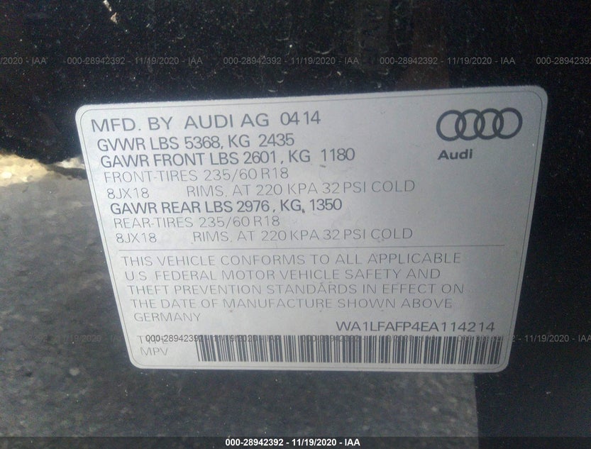WA1LFAFP4EA114214