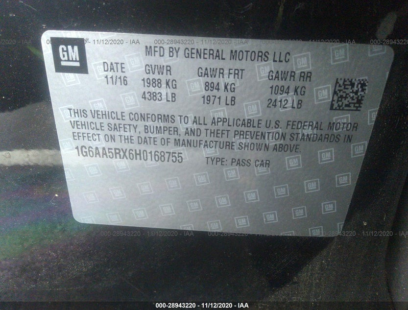 1G6AA5RX6H0168755