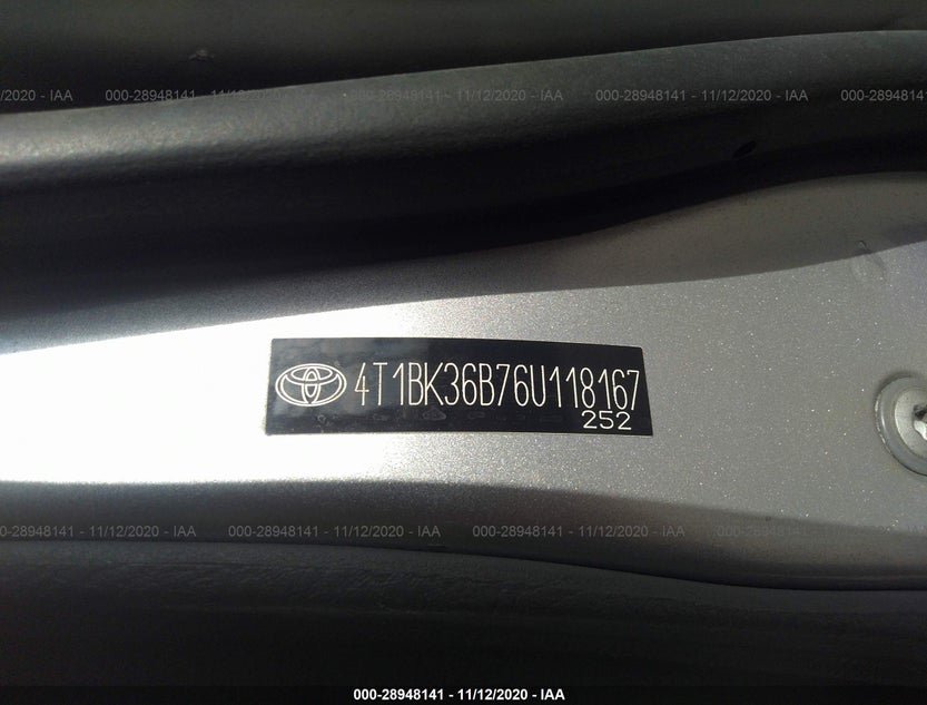 4T1BK36B76U118167