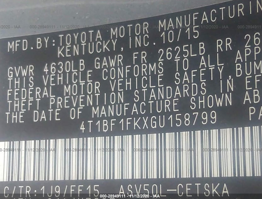 4T1BF1FKXGU158799
