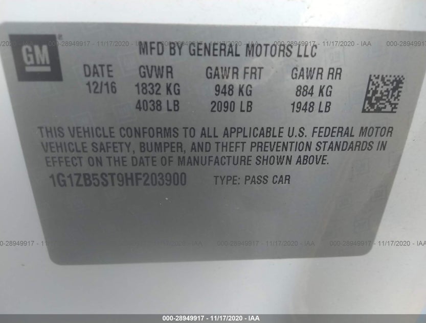 1G1ZB5ST9HF203900