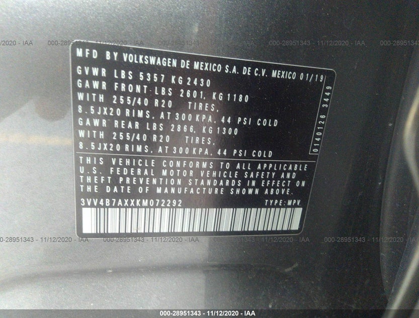 3VV4B7AXXKM072292