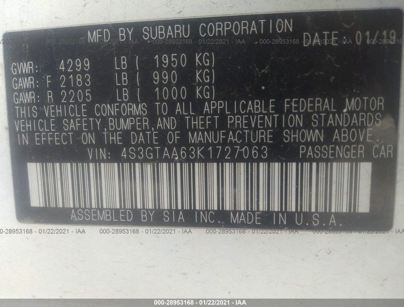 4S3GTAA63K1727063