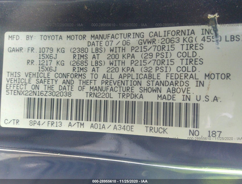 5TENX22N16Z302038