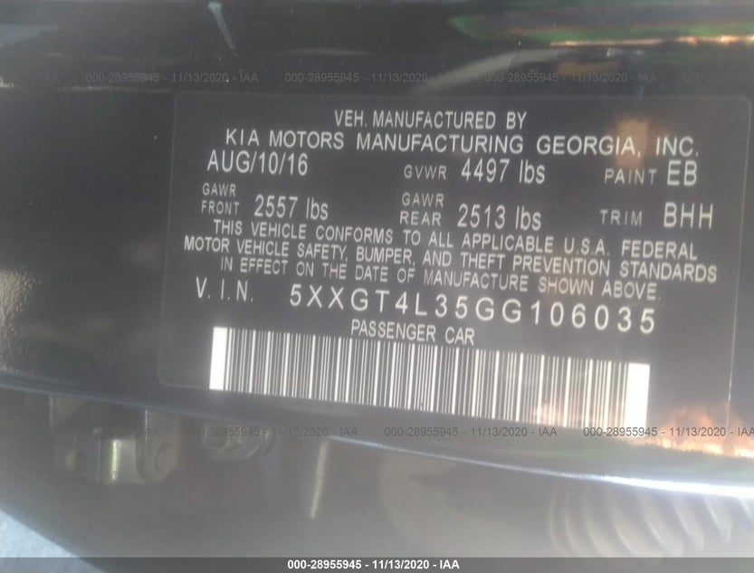 5XXGT4L35GG106035
