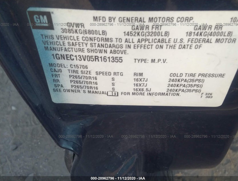 1GNEC13V05R161355