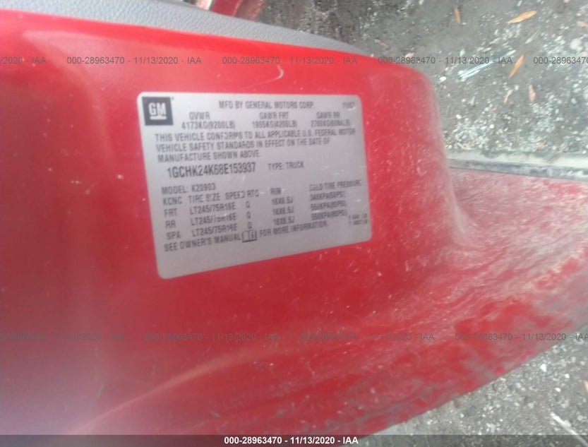 1GCHK24K68E153937