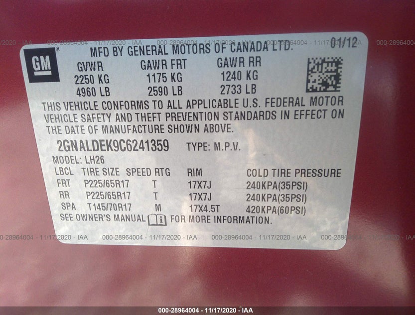 2GNALDEK9C6241359