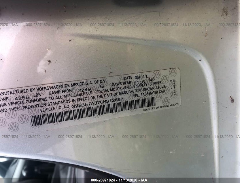3VW3L7AJ7CM312688