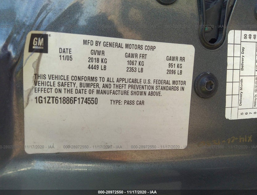 1G1ZT61886F174550