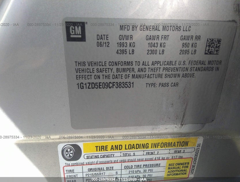1G1ZD5E09CF383531