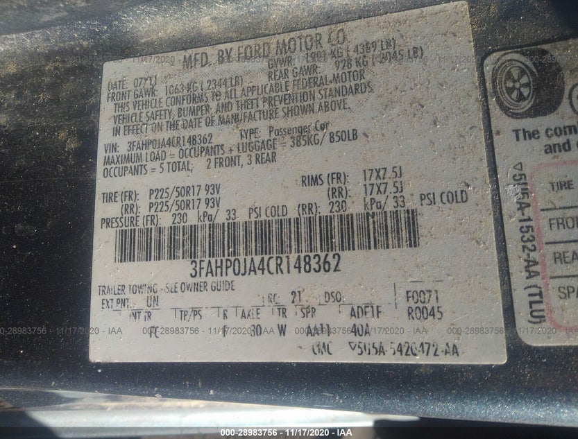 3FAHP0JA4CR148362