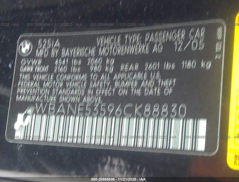 WBANE53596CK88830