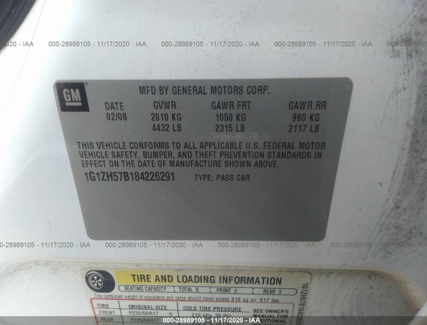 1G1ZH57B184226291