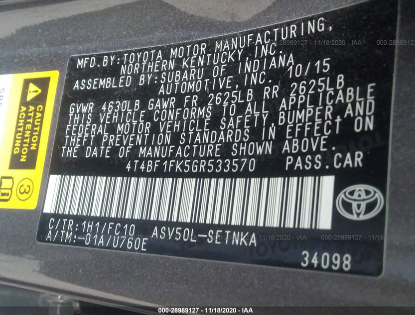 4T4BF1FK5GR533570