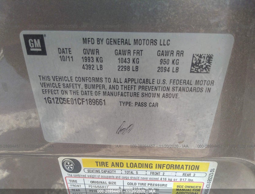 1G1ZC5E01CF189661