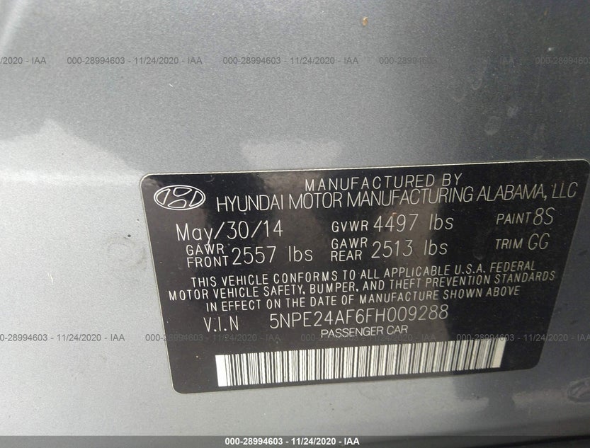 5NPE24AF6FH009288