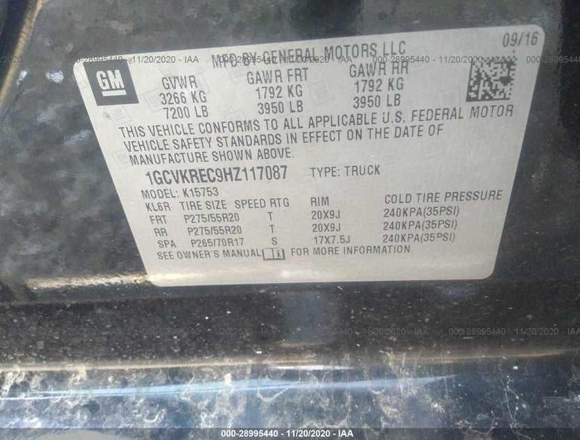 1GCVKREC9HZ117087