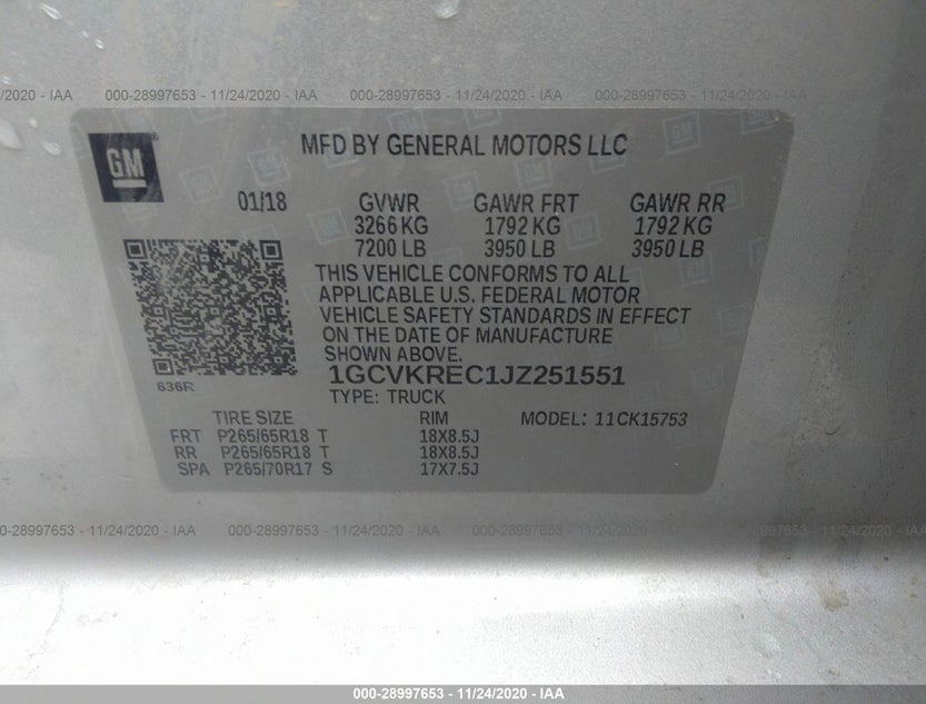 1GCVKREC1JZ251551