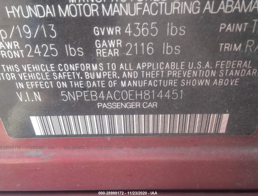5NPEB4AC0EH814451