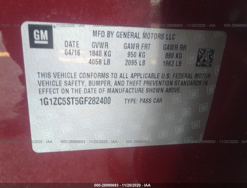 1G1ZC5ST5GF282400